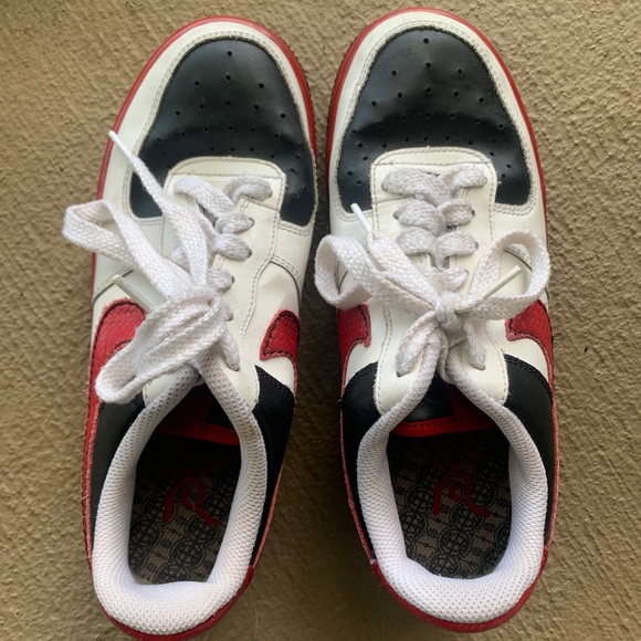 RARE vintage NIKE AIR FORCE 1 XXV '82 Shoes Black Red White 314192-162 - Picture 7 of 9